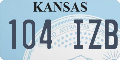 KS license plate 104IZB