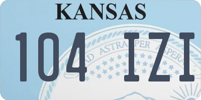 KS license plate 104IZI