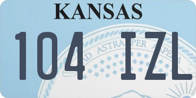 KS license plate 104IZL