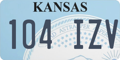 KS license plate 104IZV
