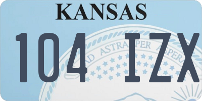 KS license plate 104IZX