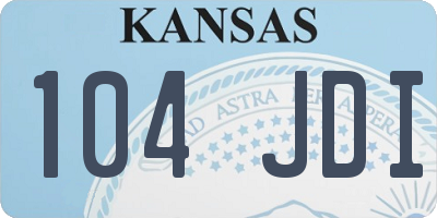 KS license plate 104JDI