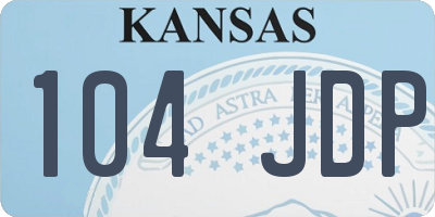 KS license plate 104JDP