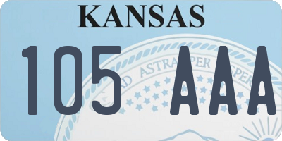 KS license plate 105AAA