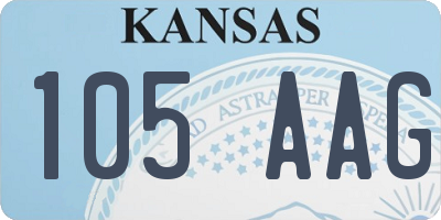 KS license plate 105AAG