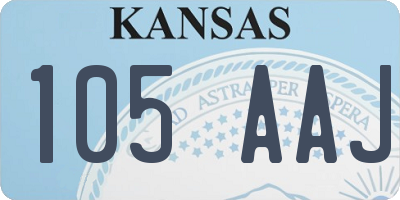 KS license plate 105AAJ