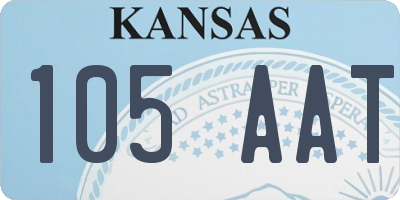 KS license plate 105AAT