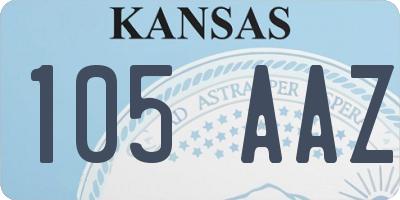 KS license plate 105AAZ
