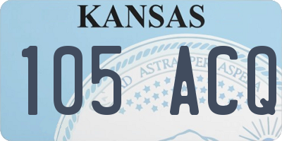 KS license plate 105ACQ
