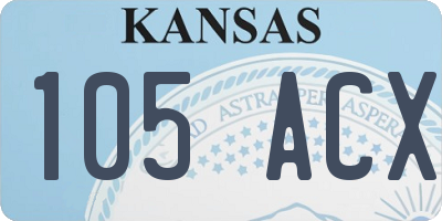 KS license plate 105ACX