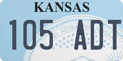 KS license plate 105ADT