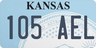 KS license plate 105AEL