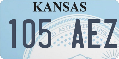 KS license plate 105AEZ