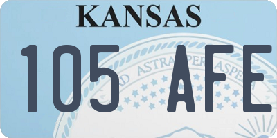 KS license plate 105AFE