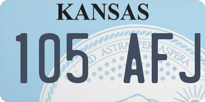 KS license plate 105AFJ