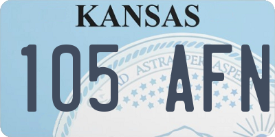 KS license plate 105AFN