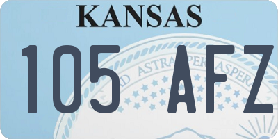 KS license plate 105AFZ