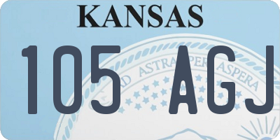 KS license plate 105AGJ