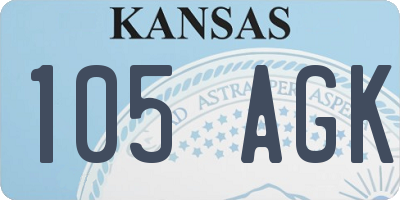 KS license plate 105AGK