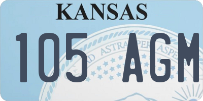 KS license plate 105AGM