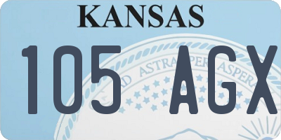 KS license plate 105AGX