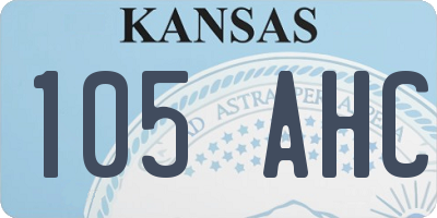 KS license plate 105AHC