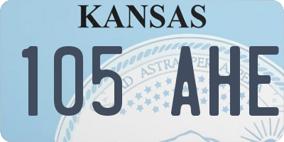 KS license plate 105AHE