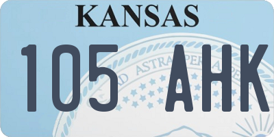 KS license plate 105AHK