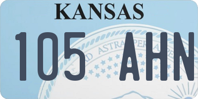 KS license plate 105AHN