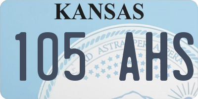 KS license plate 105AHS