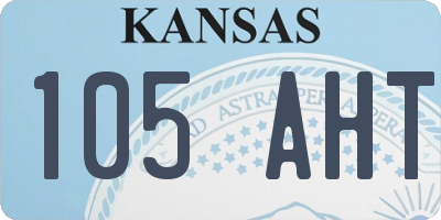KS license plate 105AHT