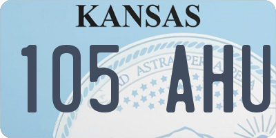 KS license plate 105AHU