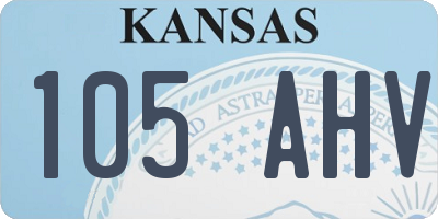 KS license plate 105AHV