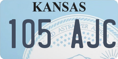 KS license plate 105AJC