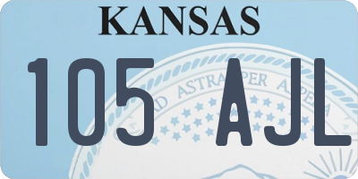 KS license plate 105AJL