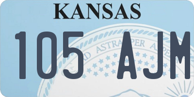 KS license plate 105AJM