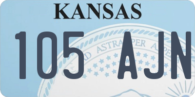 KS license plate 105AJN