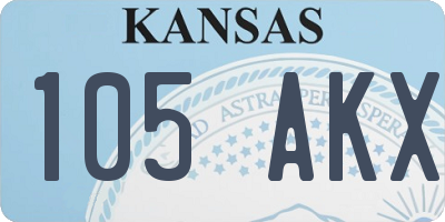 KS license plate 105AKX