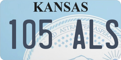 KS license plate 105ALS