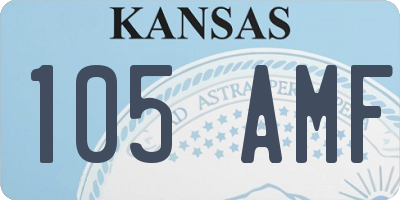KS license plate 105AMF