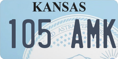 KS license plate 105AMK