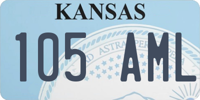 KS license plate 105AML