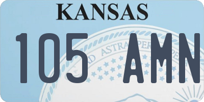 KS license plate 105AMN