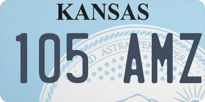 KS license plate 105AMZ