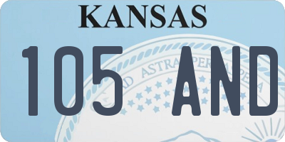 KS license plate 105AND