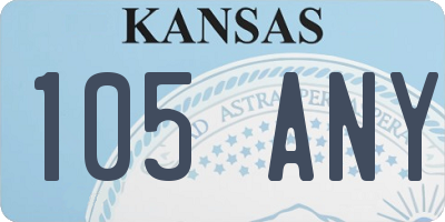KS license plate 105ANY