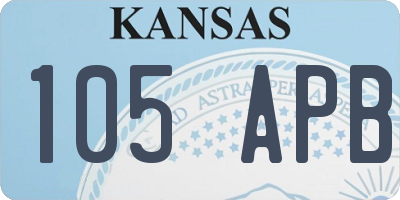 KS license plate 105APB