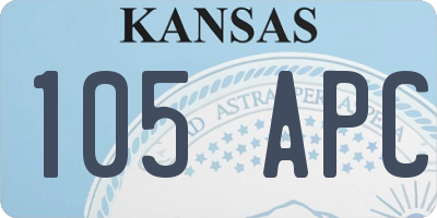 KS license plate 105APC