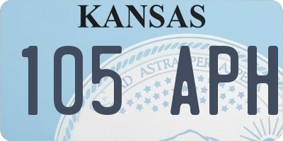 KS license plate 105APH