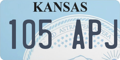 KS license plate 105APJ